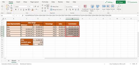 How to Calculate Tiered Commission in Excel Sheetaki
