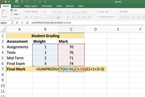How to Calculate Weighted Averages in Excel With SUMPRODUCT