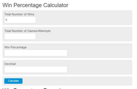 How to Calculate Win Percentage in a game Gamezonehub