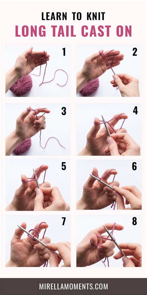 How to Cast On with two needles Long Tail Method Knitting for