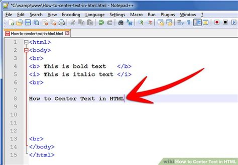 How to Center Text in HTML (with Pictures) wikiHow
