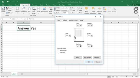 How to Center Worksheet Horizontally and Vertically in Excel