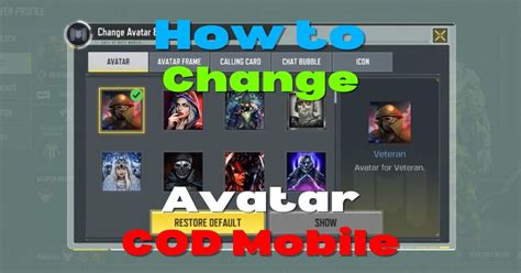 How to Change Avatar in COD Mobile (Use Custom.