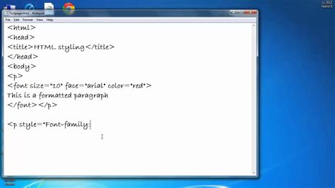 How to Change Color, Font, and Size of a Text in HTML YouTube