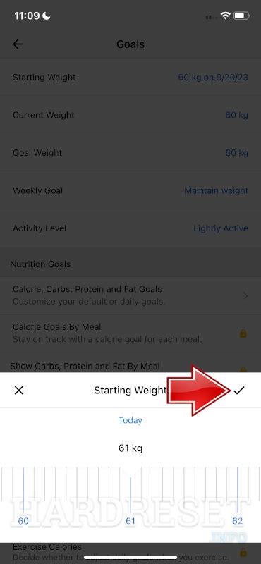 How to Change Starting Weight in MyFitnessPal