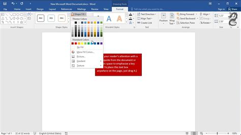 How to Change Text Box Color in Word - YouTube