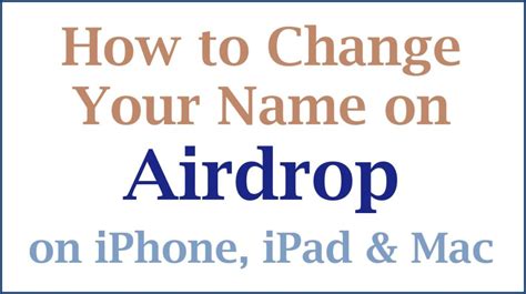 How to Change Your AirDrop Name