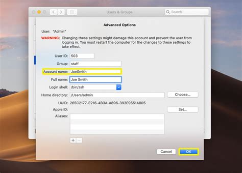 How to Change Your Mac User Name