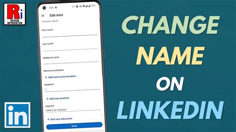How to Change Your Name on LinkedIn YouTube