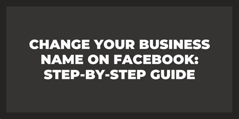 How to Change a Business Name on Facebook ZenBusiness Inc