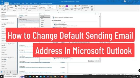 How to Change the Default From Address in Outlook com