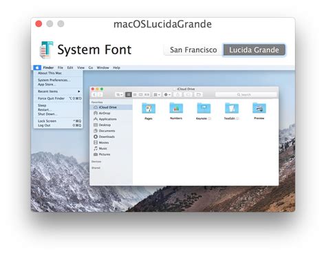 How to Change the MacOS High Sierra System Font to Lucida Grande