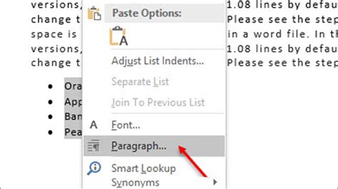 How to Change the Space between Bullets in Word ExcelNotes