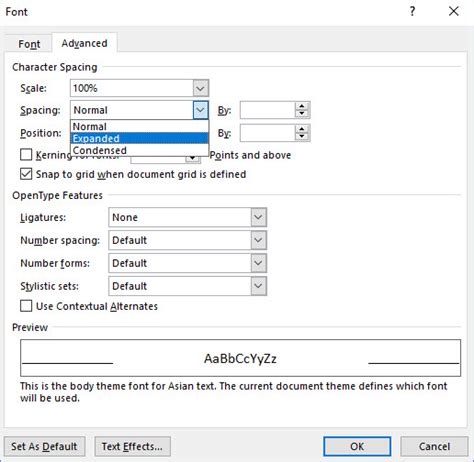 How to Change the Spacing between Letters in Word ExcelNotes
