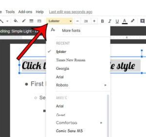 How to Change the font on all slides in Google Slides Just Click Here