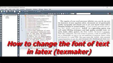 How to Change the font style in LaTeX YouTube