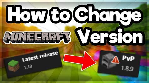 How to Change your Minecraft Version (Java Edition) 2023 YouTube