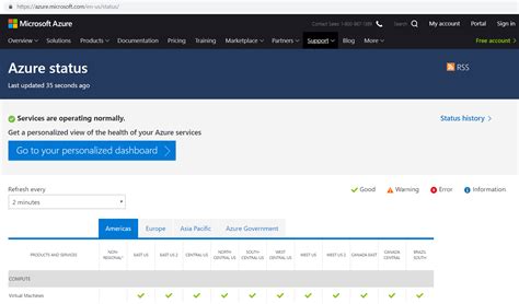 How to Check the Status of Azure Services and Regions