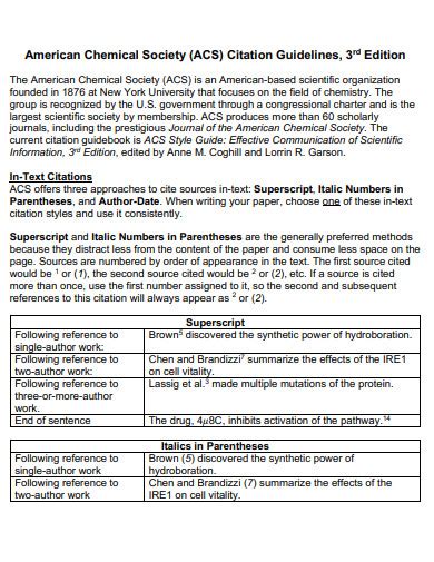 How to Cite in ACS Format - Scientific Notebook Company