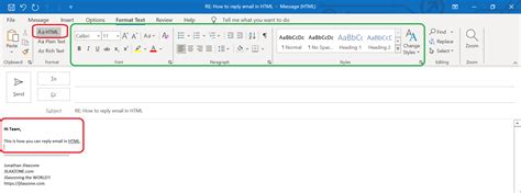 How to Compose Messages in HTML or Plain Text
