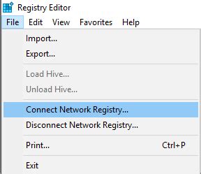 How to Connect to a Remote Registry