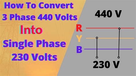 How to Convert 3 phase 440 volts into single phase 220 volt electrical