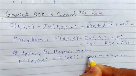 How to Convert Canonical SOP to Canonical POS form YouTube