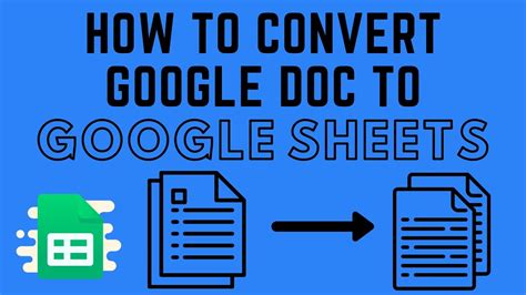 How to Convert Google Doc to Google Sheets 2 Simple Methods YouTube