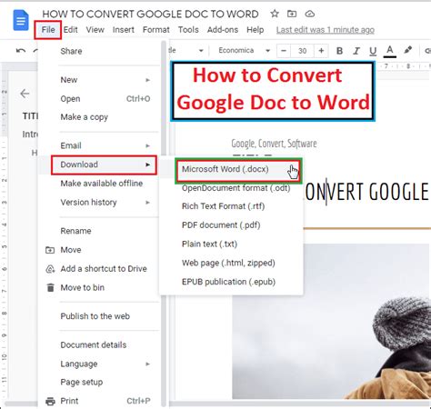 How to Convert Google Doc to Word Everything You Need to Know Offdrive