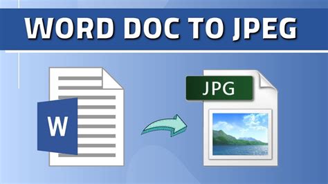 How to Convert a Word Document to JPG