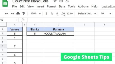 How to Count Blank or Empty Cells in Google Sheets