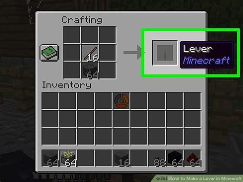 How to Craft a Lever in Minecraft