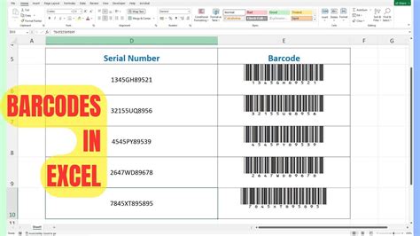 How to Create Code 39 Barcodes in Excel YouTube