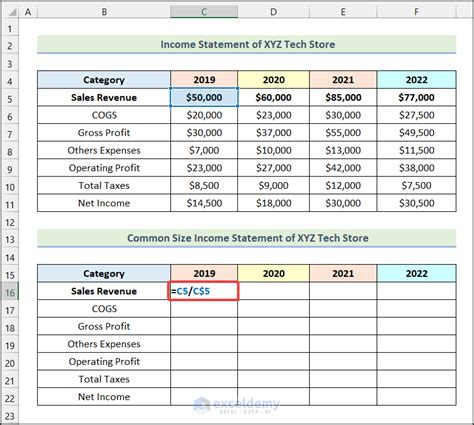 How to Create Common Size Balance Sheet in Excel ExcelDemy