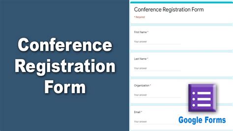 How to Create Conference Registration Form in Google Forms Free YouTube