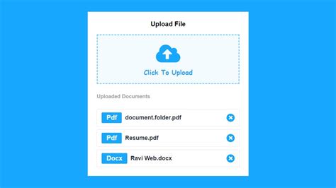 How to Create Custom Multiple File Upload Using HTML CSS & JavaScript