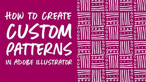 How to Create Custom Patterns in Adobe Illustrator YouTube