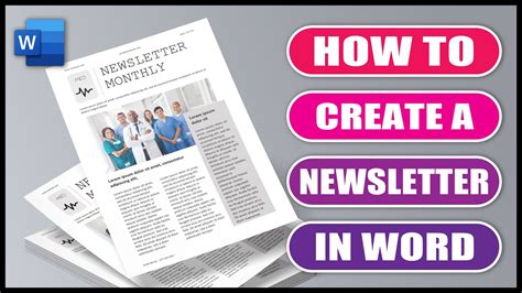 How to Create Newsletters in Word Make a professional Newsletter in