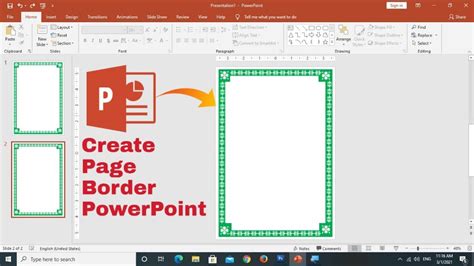 How to Create Page Border in Ms PowerPoint PowerPoint YouTube