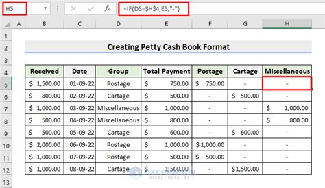 How to Create Petty Cash Book Format in Excel (With Easy Steps)