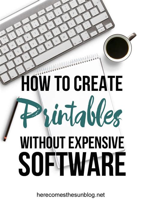 How to Create Printables Without Expensive Software Here Comes the Sun
