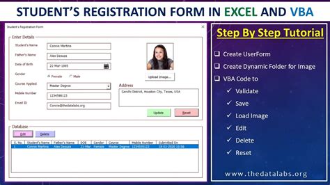 How to Create Registration Form With Image in Excel and VBA Step By