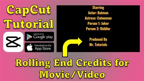 How to Create Rolling End Credits CapCut Tutorial Android or iPhone