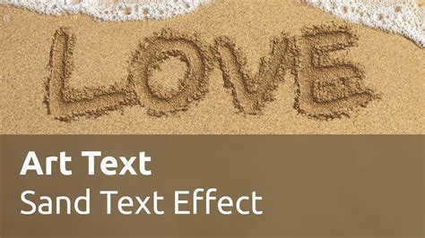 How to Create Sand Writing Text Effect Art Text 4 Tutorial YouTube
