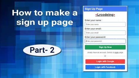 How to Create Signup & Login Form using HTML, CSS & JavaScript YouTube