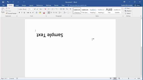 How to Create Upside Down Text in Word 2016 YouTube