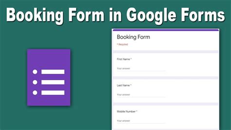 How to Create a Booking Form Using Google Forms Free Google forms