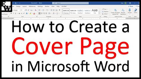 How to Create a Cover Page in Microsoft Word (BuiltIn and Custom)