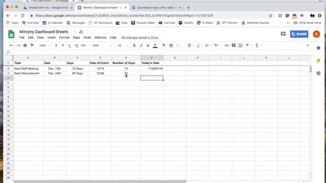 How to Create a Day Countdown Formula in Google Sheets YouTube