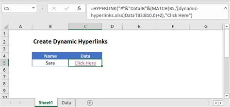 How to Create a Dynamic Hyperlink in Excel (Formula)